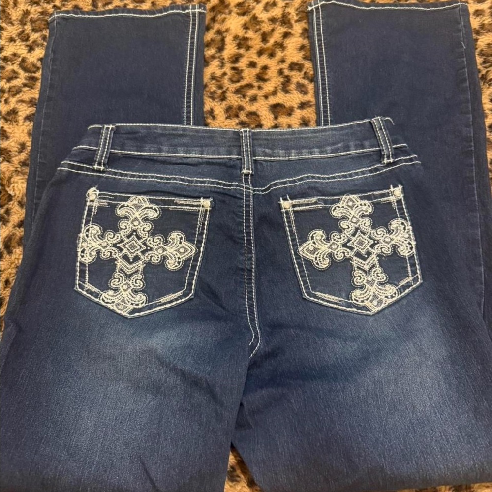 Low rise flare jeans